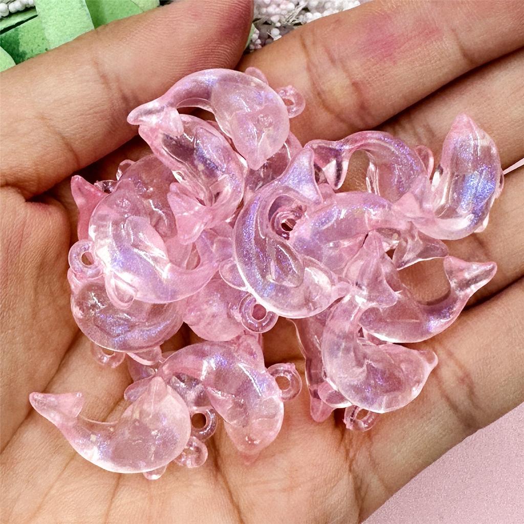 Товары для дома и вечеринок Ювелирные изделия Аксессуары Модное ожерелье в форме дельфина DIY для изготовления ювелирных изделий Акриловые бусины 15,6*20,5 мм Браслеты 20 шт.