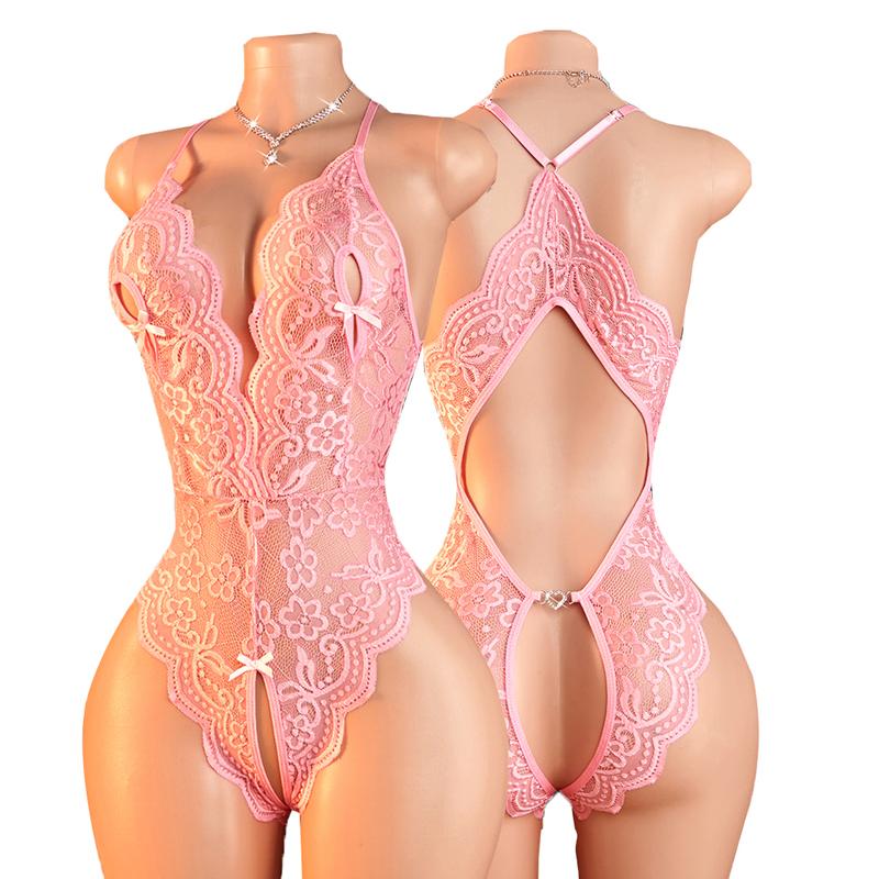 Exotic Costume Teddies Woman Sexy Lingerie Crotchless Sex Underwear Porn Babydoll Dress Hollow Hot Lace Sexy Bodysuit Pijama
