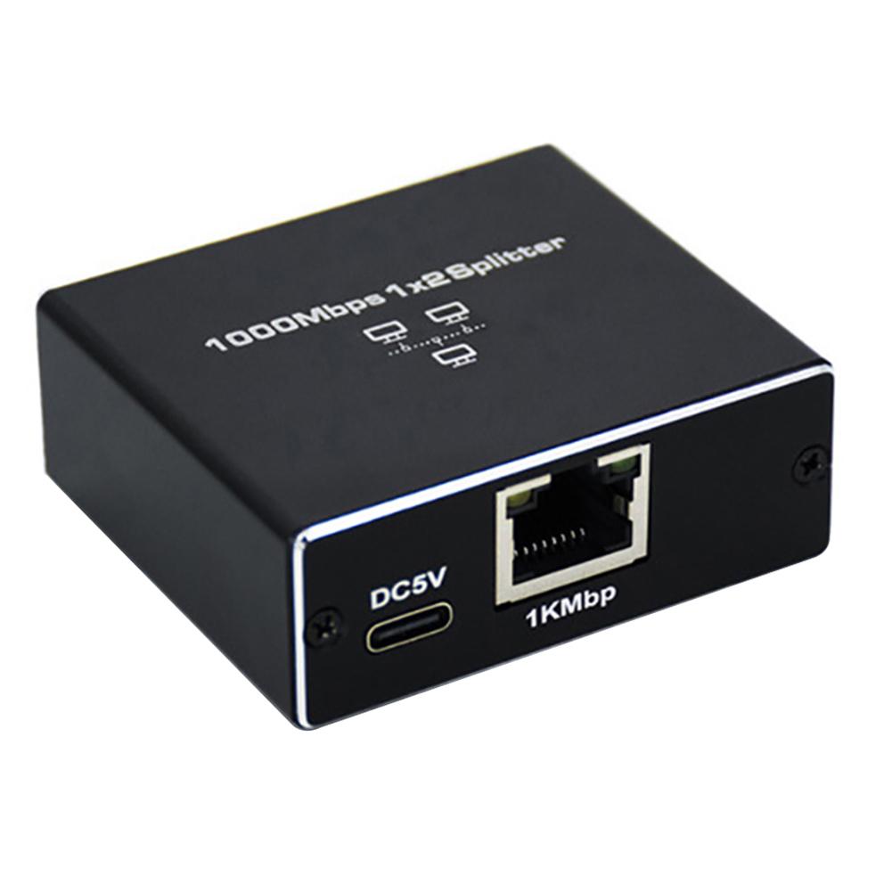 Разветвитель Ethernet RJ45 1 на 4 с USB-кабелем питания, 1000 Мбит/с, гигабитный Ethernet-адаптер, сетевой разветвитель LAN для ПК и ТВ-приставки