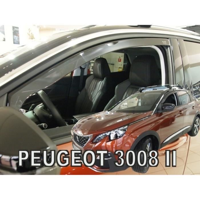 Дефлекторы воздуха - J&J AUTOMOTIVE - Peugeot 3008 2 - Тонированный - Усиленный акрил - Простая установка