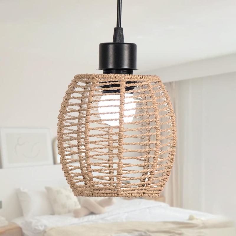 1шт люстра абажур новый китайский стиль абажур ресторан тушеное мясо с овощами магазин бумажная веревка креативное кафе ручная работа плетение B&B