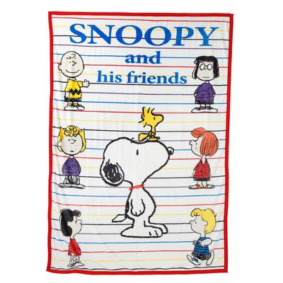 Плед Nishikawa Snoopy Теплый 202003836, Односпальный, PEANUTS, Легкий, SP1104, Красный,