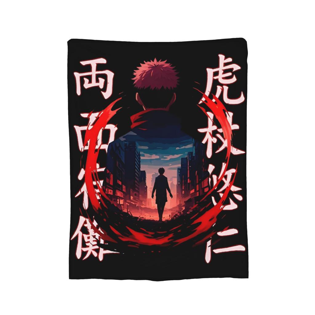 Yuji Itadori From Jujutsu Kaisen Anime Plush Blankets Awesome Throw Blanket for Home 125*100cm Bedspreads,
