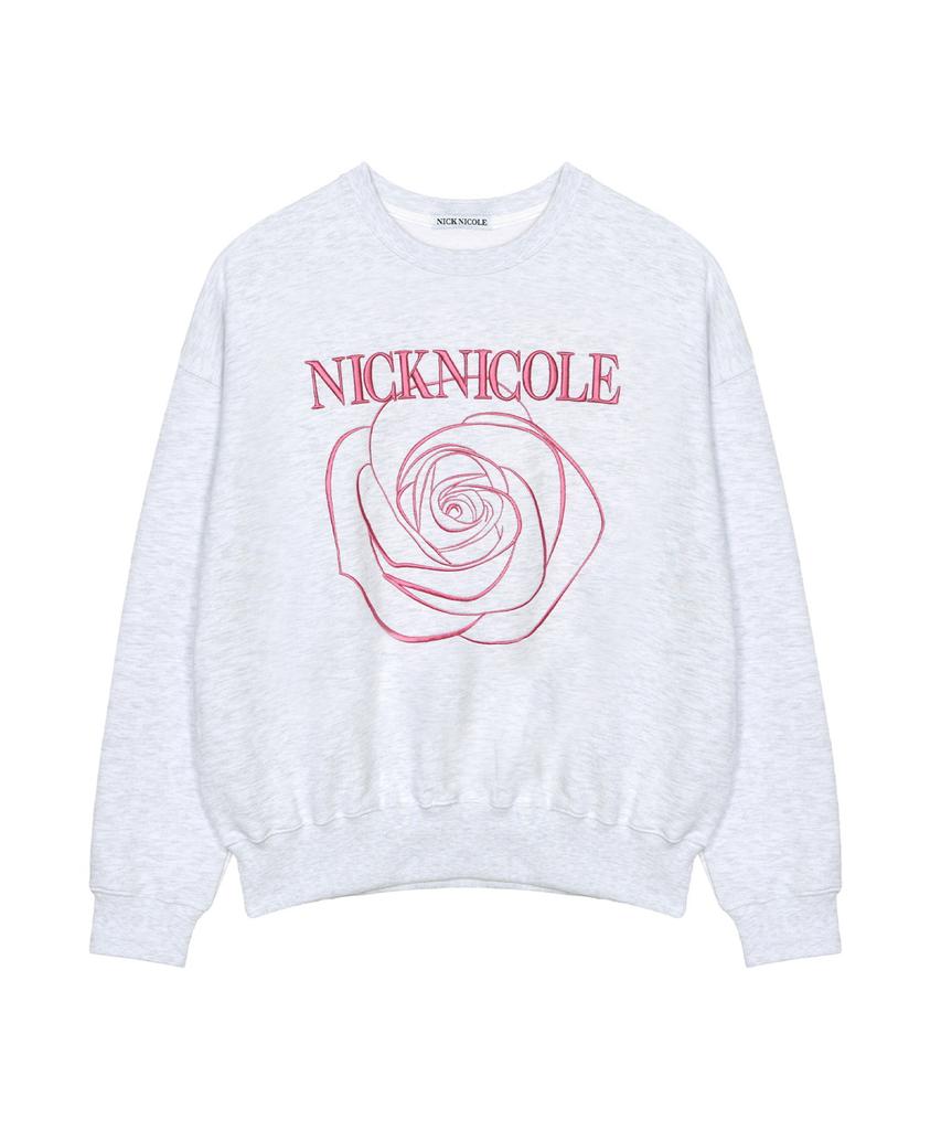 Nigaennikol Объемная толстовка Nicole Rose_Меланжевый розовый