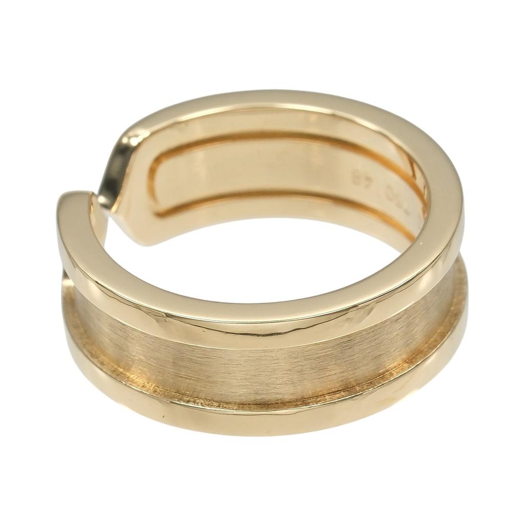 CARTIER 2C Ring K18 yellow gold #4.5(US Size) 6.52g Women Used