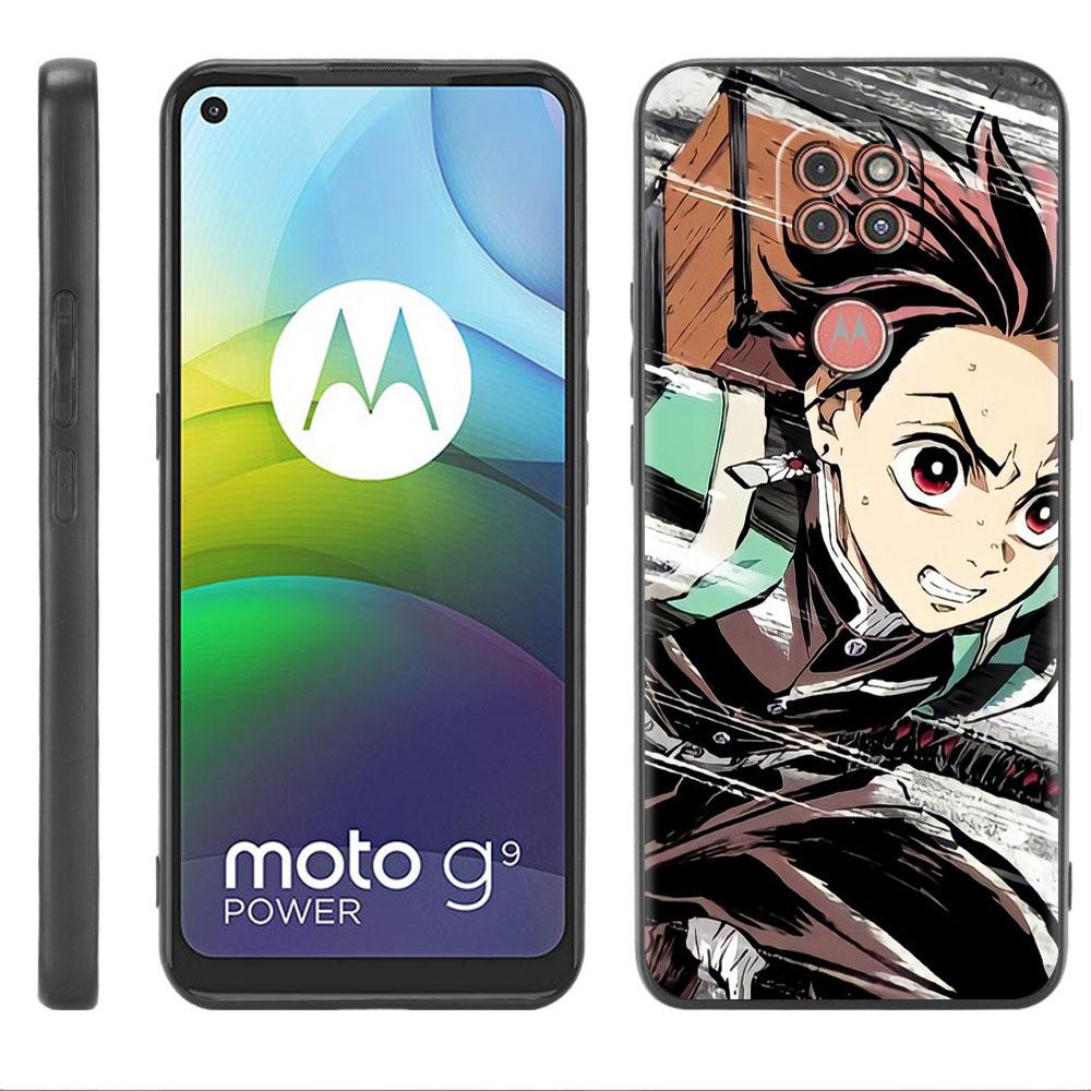 Аниме Чехол Demon Slayer для Motorola G30 G9 Play G82 G52 G60 G8 G9 Power G50 One Fusion Edge 30 20 Черные Мягкие Чехлы для Телефона