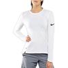 Nike T Shirts Women's White Crew Neck Moderate Straight Fit 842740-100