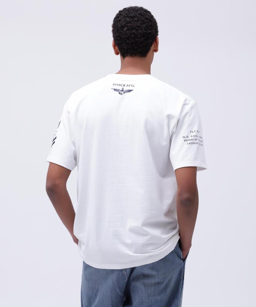 AVIREX NAVAL POCKET T-SHIRT Men's M 033 Off White 783-5934011