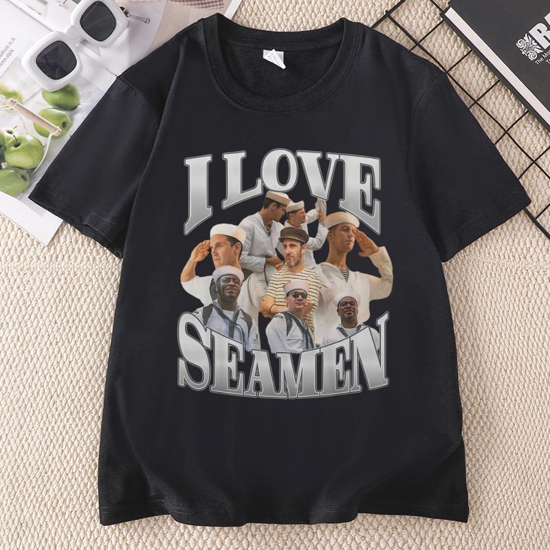 I Love Seaunisex T Shirt Funny Meme TShirt Casual Cotton Short Sleeve Round Neck Printed Tshirts Unisex Pullover Unisex Clothing