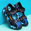 От 28 до 40 лет, детские сандалии с закрытым носком, предотвращающие столкновения, повседневные модные сандалии для мальчиков, пляжные спортивные сандалии для девочек