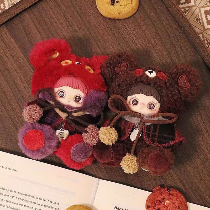 MayMei Tiny Bear Cookie Series Blind Box Plush Doll Bag Pendant Cute Wedding Birthday Party Gift Home Bedroom Decoration