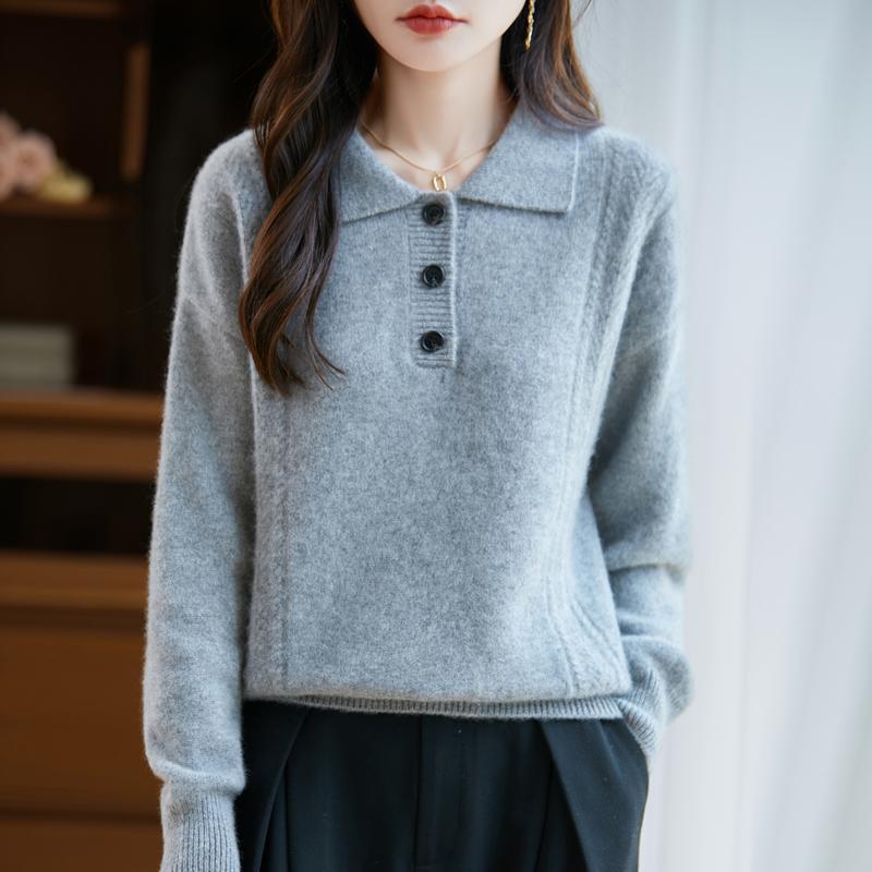 Женский кашемировый свитер Qinghe кашемир 30% кашемир 70% шерсть осенне-зимний пуловер теплый и модный