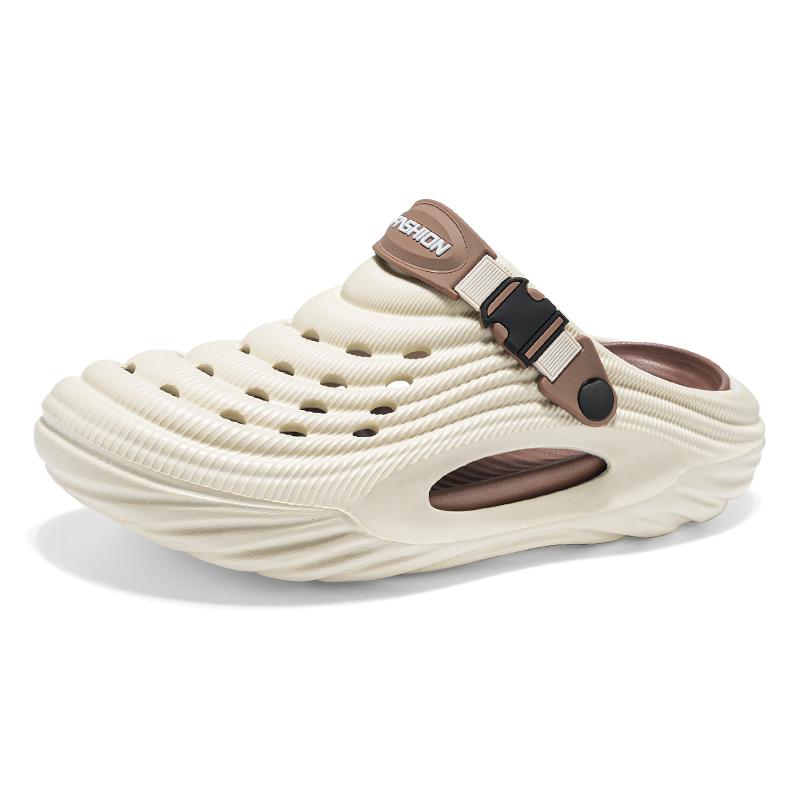 Мужские тапочки Новые большие размеры Модные сандалии на толстой подошве Повседневные удобные дышащие уличные пляжные туфли для мужчин шлепанцы