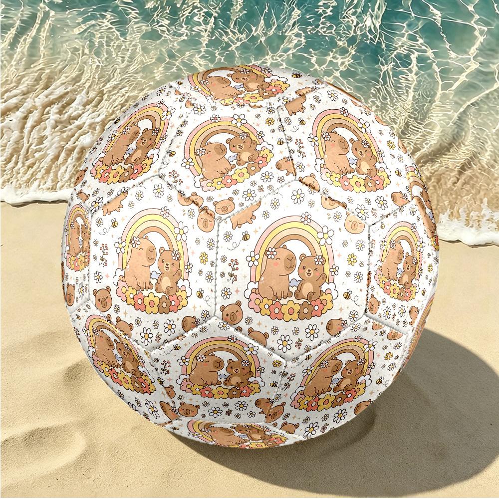 1pc Bear Rainbow Garden Soccer Ball Size 5,Suitable for Practice Matches/Training, Ideal for Indoor and Outdoor Sports. c63052