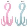 Hook Nail-free Tie Holder Cloth Rack Rotating Four-claw Hook 4 Hook Plastic Hanger Multifunction