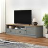 VidaXL TV Cabinet VIGO Grey 156x40x40 Cm Solid Pine Wood 353174