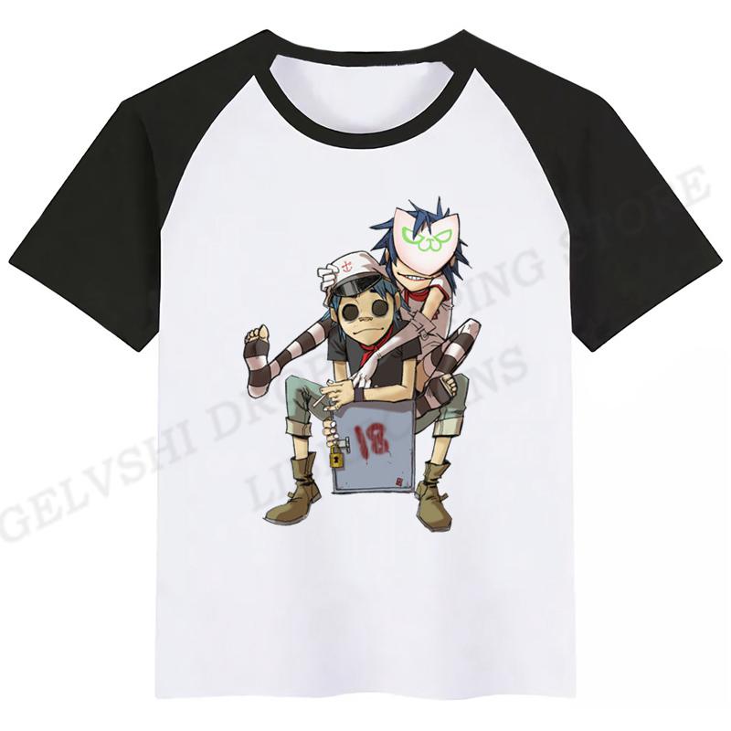 Summer Gorillaz 3D Print T-Shirts Boy Girl Fashion Streetwear T Shirt Kids Hip Hop Tops Tees Rock Band Tshirt Children Clothing