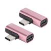 2 шт. Конвертер-разветвитель Type-C Двойной 2 в 1 на наушники USB o Адаптер для зарядки Розовый(розовый )
