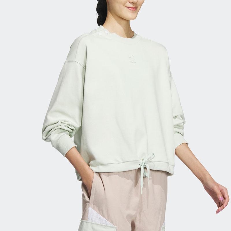 adidas Женская толстовка Neo Basketball Crewneck, белая IK3427