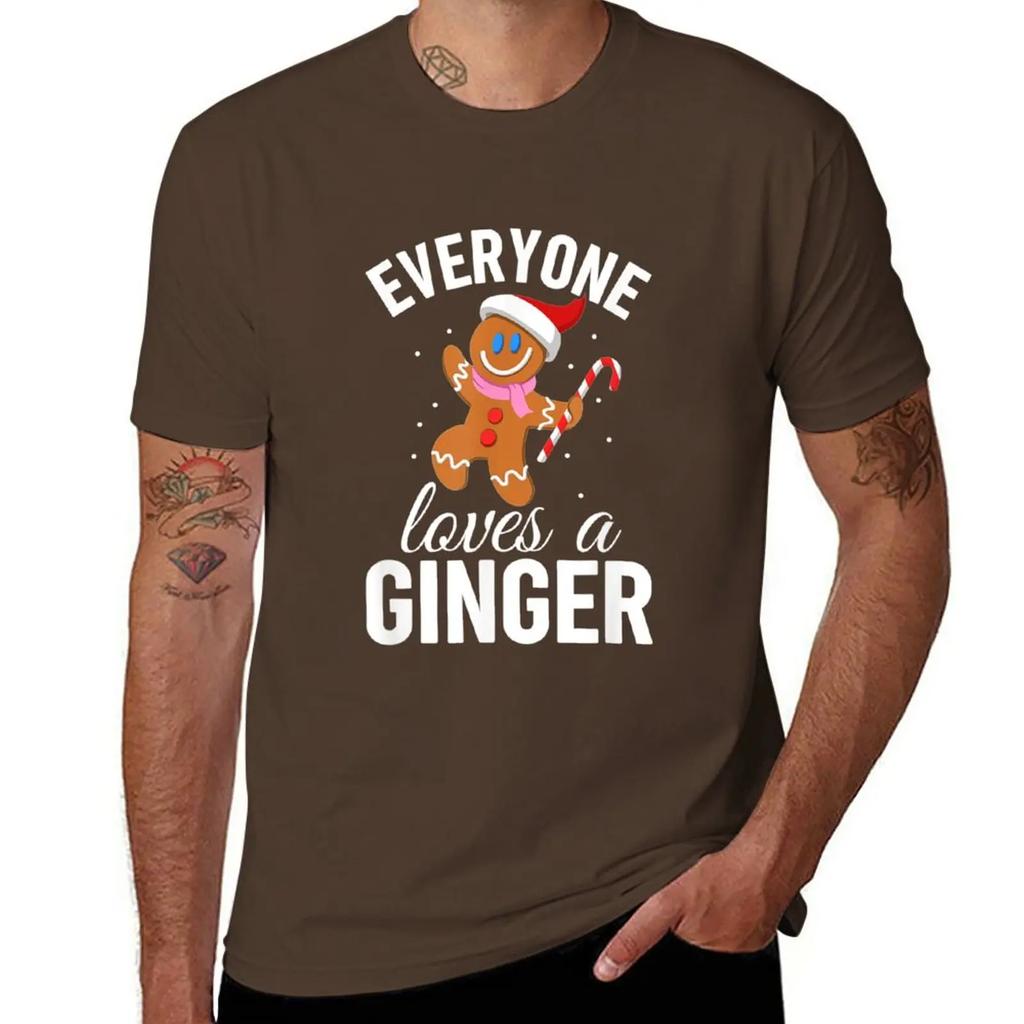 Everyone Loves A Ginger Funny Gingerbread Ugly Christmas Sweater Red Head Xmas Gift Gingerbread Holiday Sweater Gingerbr T-Shirt