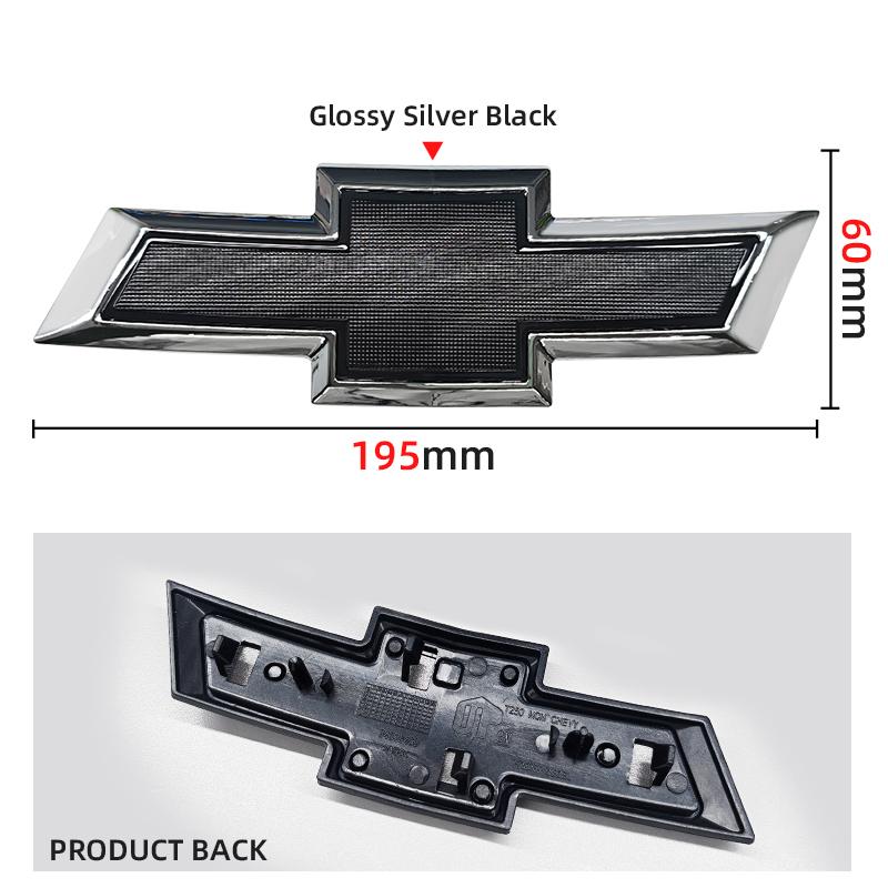 129mm 150mm 195mm 204mm 208mm 228mm Car Front Logo Grill Rear Bumper Tail Door Trunk Emblem Sticker 3D Accessories For Chevrolet