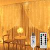 3x3m Curtain Garland On The Window USB Power Fairy Lights Festoon with Remote New Year Garland Led Lights Christmas Decor