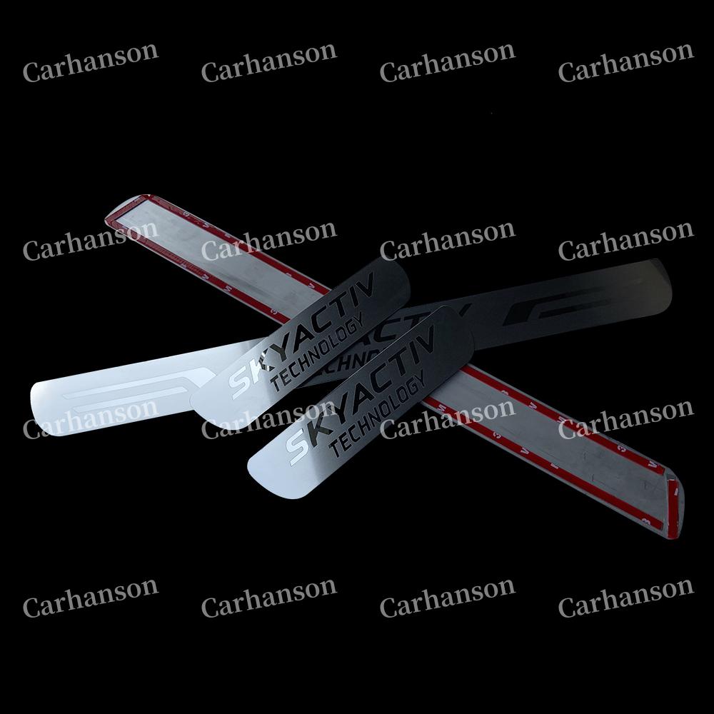 Для Mazda 3 CX-5 6 CX30 Защитная накладка на порог автомобиля, накладка от царапин, отделка, автомобильные аксессуары, защита порога, наклейка для стайлинга педалей