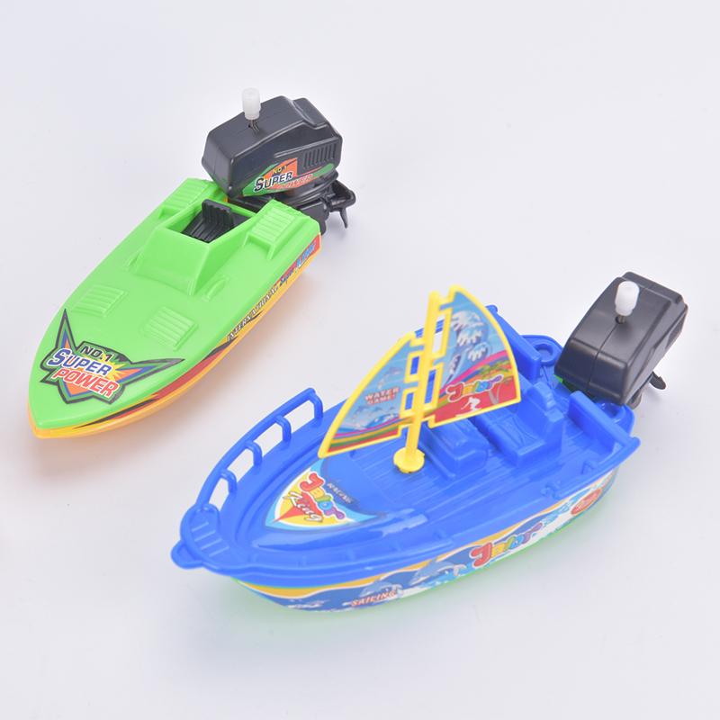 1Pc Speed Boat Ship Wind Up Toy Float In Water Kids Toys Children Boys Gifts