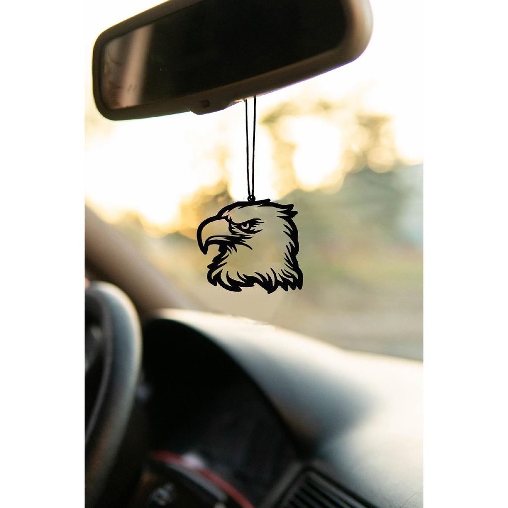 Car Ornament Metal Eagle Silhouette Rearview Mirror Ornament Souvenir Auto Accessory