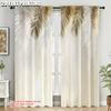 2 шт. Шторы с 2D-печатью Рулонные шторы Желтый узор с перьями Универсальная ткань (без стержня) Домашний декор для кухни