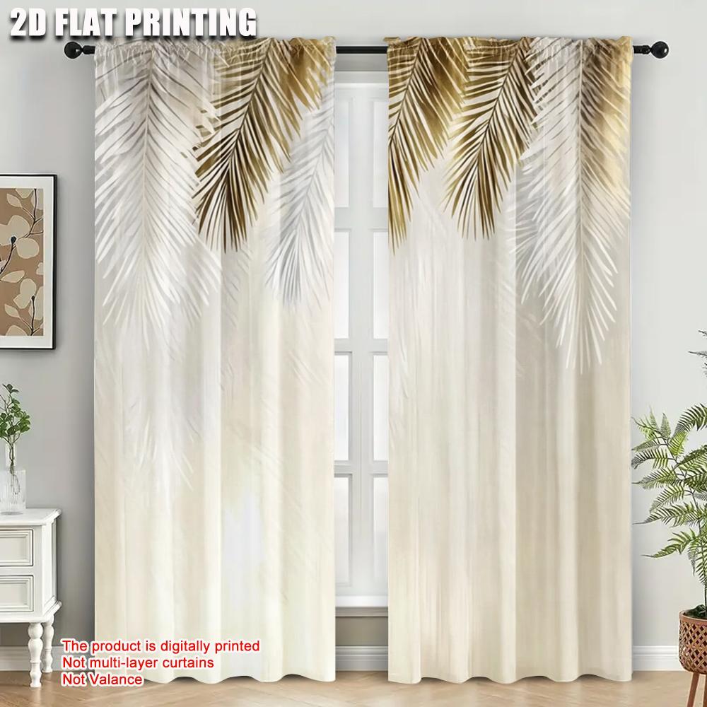 2 шт. Шторы с 2D-печатью Рулонные шторы Желтый узор с перьями Универсальная ткань (без стержня) Домашний декор для кухни
