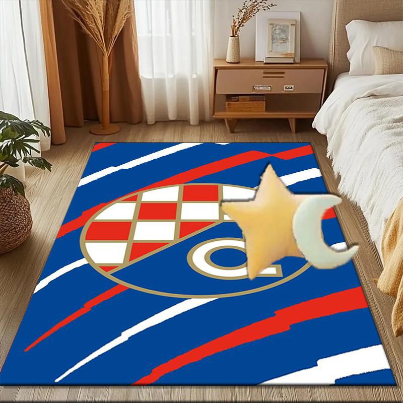 Dinamo Zagreb Basketball Club Rug Game Carpet, Floor Mat for Bedroom Living Room Entryway Rug, Home Decor Idea Gift for Christmas birthday