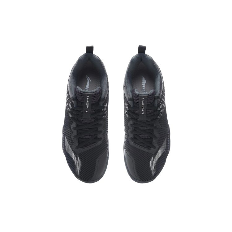 Li-Ning Мужские кроссовки для бадминтона Chameleon TD Professional Competition Shock Absorbing Non-Slip с низким верхом, черные AYTP031-11