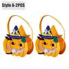 1-6PCS Halloween Trick or Treat Candy Bag for Kids Felt Pumpkin Gift Tote Bag Holiday Party Halloween Decorations Accessories