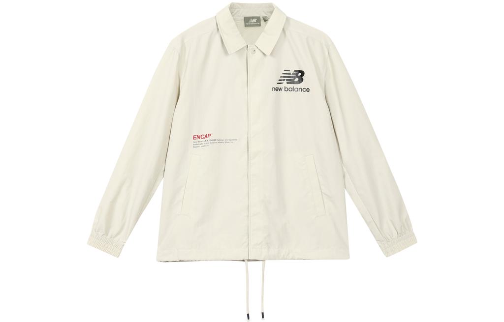 New Balance Jackets Unisex Ecru Lapel Moderate Other NAA24013-BEI