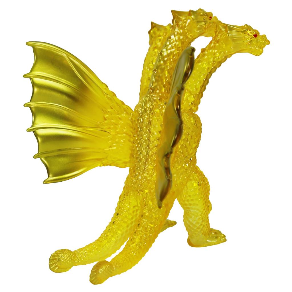CCP Серия средних размеров Производство контента персонажей Godzilla EX Godzilla King Ghidorah King Ghidorah Прозрачный желтый Примерно 130 мм Фигурка из ПВХ (КПК)