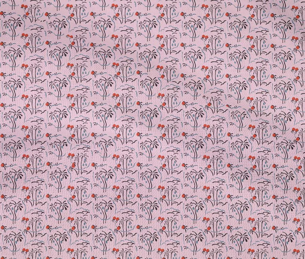 oneOone Cotton Flex Aqua Blue Fabric Artistic Tree Diy Clothing Quilting Fabric Print Fabric By Yard 40 Inch