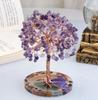 Natural Colorful Original Stone Crushed Stone Fortune Tree Handcrafted Amethyst Base Money Tree Home Decoration