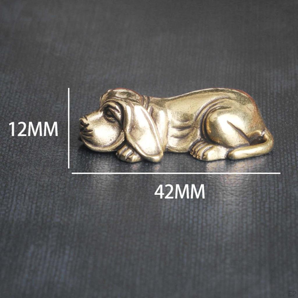 Собака Декор Статуя Скульптура Подарок на новоселье, Сад, Украшения Фигурки Латунные Статуэтки Животных для