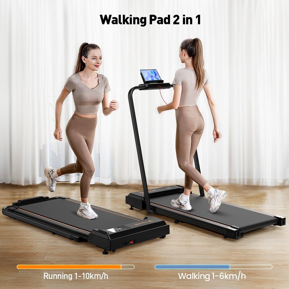 Беговая дорожка Formill FT-51 Walking Pad, двигатель 2,5 л.с., светодиодный дисплей, макс. нагрузка 265 фунтов. Нагрузка, скорость 1-6 км/ч