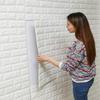 1/5/10PCS 70*38cm Foam 3d Stereo Self-adhesive Wallpaper  Anti-collision Flexible Packaging Decorative Waterproof Wall Paper