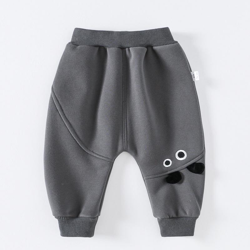 Утепленные зимние детские штаны: Повседневные брюки на бархатной подкладке для мальчиков и девочек