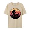 Bigfoot Walking Belgian Malinois Dog T Shirts Men Walking Cotton Tshirts Green And White Graphic T Shirt