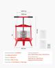VEVOR 2.38 Gal/9L Fruit Wine Press, Stainless Steel Basket with Cross-beam and Triangular Structure, Manual Juice Maker