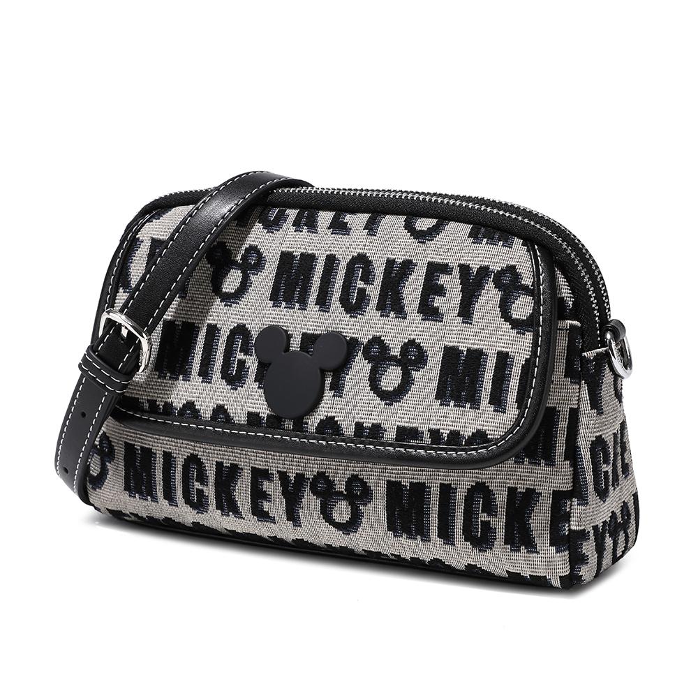 New Disney Mickey Series Fabric Shoulder Bag, Crossbody Bag, Shoulder Bag Regular Women's Black BMK-71659B