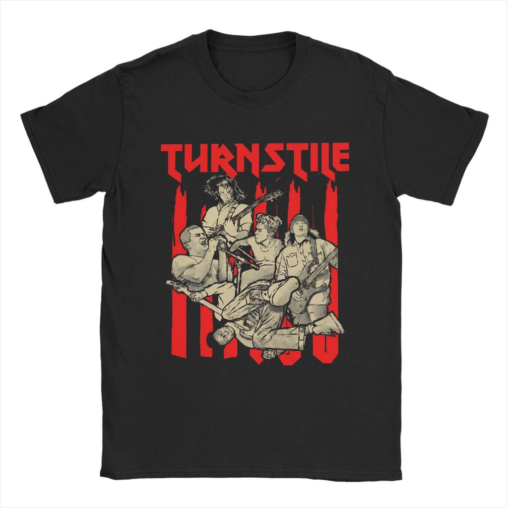 Turnstile TShirt Summer Cotton T Shirts For Unisex Trendy Cool Printed Tshirt Short Sleeves Vintage Top Tees