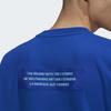 adidas Originals Большой трилистник с логотипом Свободная футболка с круглым вырезом и короткими рукавами Мужские топы Синие H16237