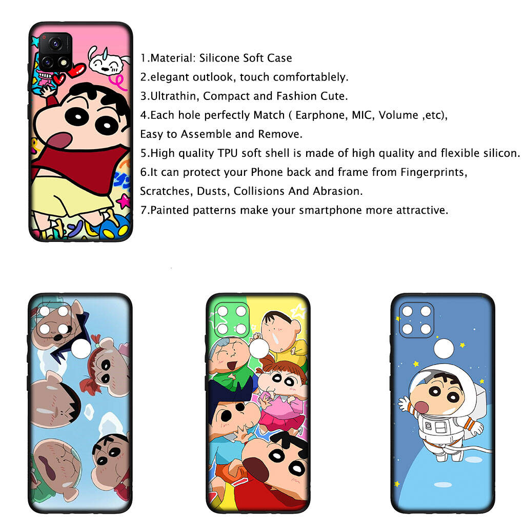 Чехол для iPhone 17 16 15 Xiaomi Poco Redmi Note 14 13 12 11 Pro Max 9 16e Samsung Galaxy S25 S24 S23 OPPO Huawei Crayon Shin Chan Shinchan Чехол для телефона