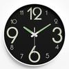 Светящиеся настенные часы Бесшумные часы Домашние часы для гостиной Настенные часы Простые кварцевые часы Cloc 25 см