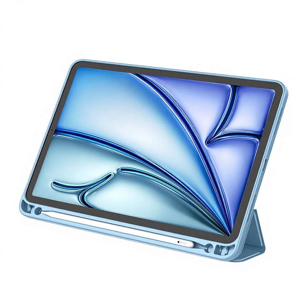 iPad Air 11-inch 4/5 Tri-Fold Protective Case with Pencil Slot TPU Soft Case Model Xst-010